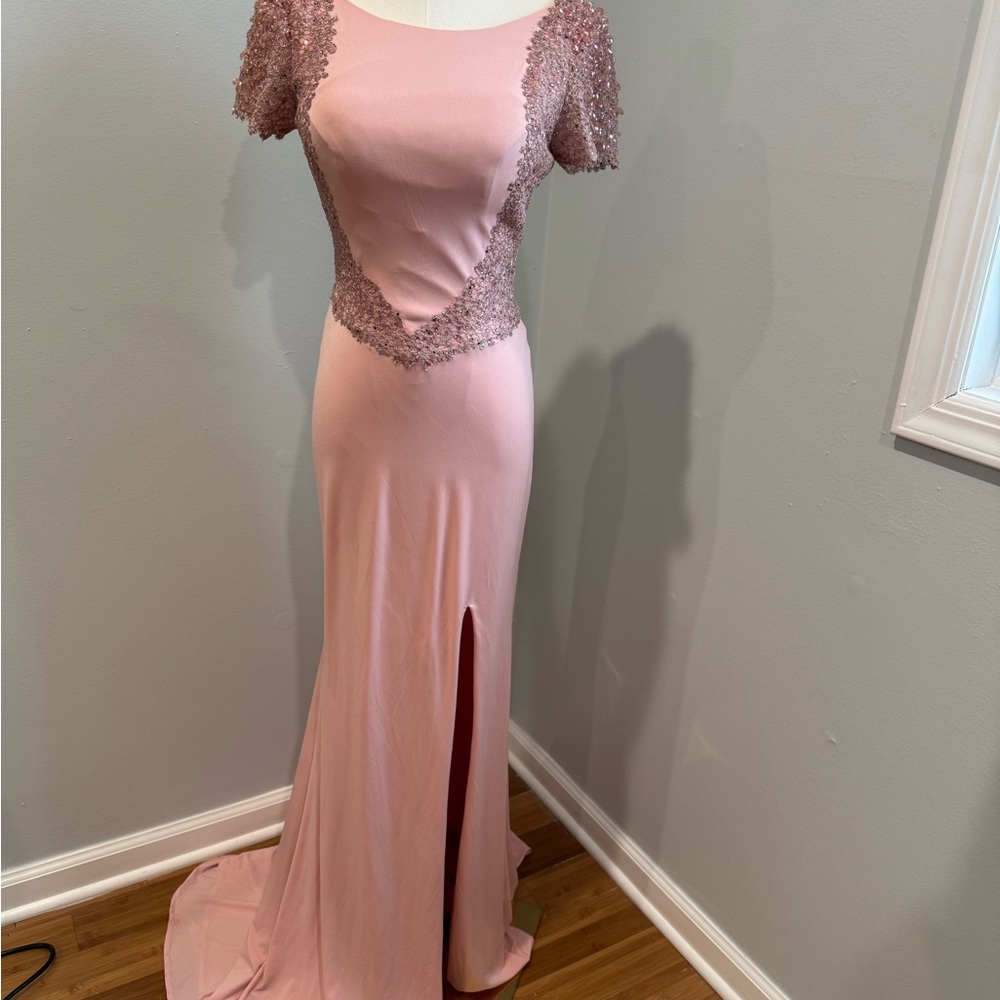 Elegant Pink Evening Gown